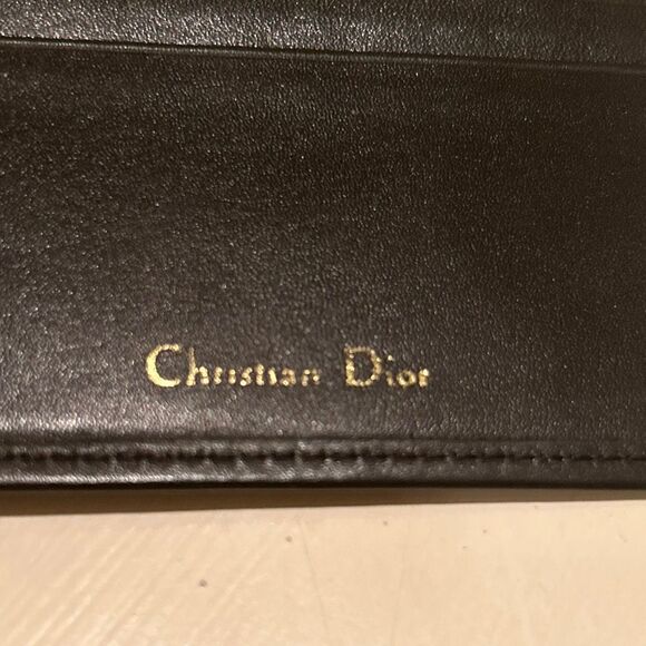 Christian Dior Men's Bifold Wallet Cardholder Black Leather Classic Everyday - Picture 4 of 10